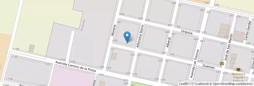 Mapa de ubicacion de Bistro Restobar en Arjantin, Santa Fe, Departamento Iriondo, Municipio De Bustinza.