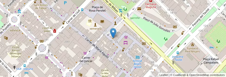 Mapa de ubicacion de Bitacora en スペイン, カタルーニャ州, Barcelona, バルサルネス, Barcelona.