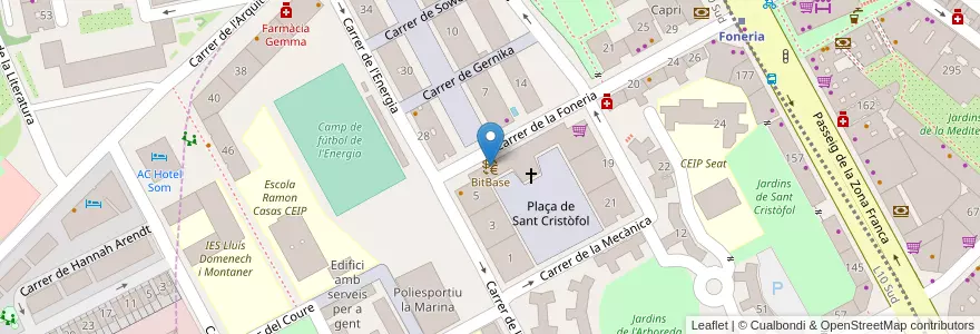 Mapa de ubicacion de BitBase en Испания, Каталония, Барселона, Барселонес, Барселона.