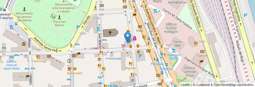 Mapa de ubicacion de Bitcoin Buenos Aires, Retiro en Аргентина, Буэнос-Айрес, Comuna 1, Буэнос-Айрес.
