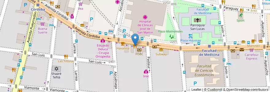 Mapa de ubicacion de bk facultad, Balvanera en Argentine, Ciudad Autónoma De Buenos Aires, Buenos Aires.