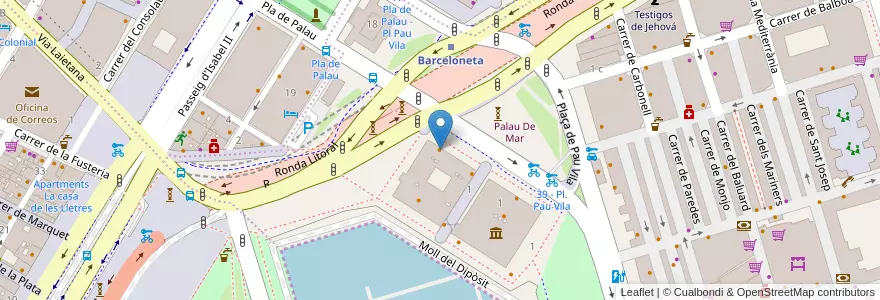 Mapa de ubicacion de Black Lab brewhouse en 스페인, Catalunya, Barcelona, Barcelonès, 바르셀로나.