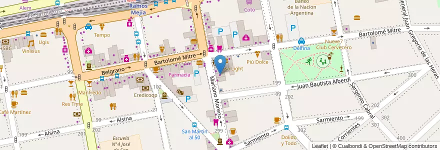 Mapa de ubicacion de Black Music en الأرجنتين, بوينس آيرس, Partido De La Matanza, Ramos Mejía.