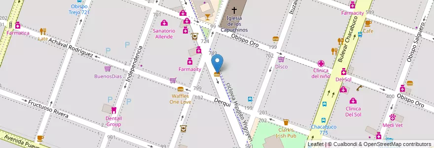 Mapa de ubicacion de Black Pan en Arjantin, Córdoba, Departamento Capital, Pedanía Capital, Córdoba, Municipio De Córdoba.