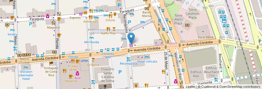Mapa de ubicacion de Black & White, Retiro en アルゼンチン, Ciudad Autónoma De Buenos Aires, Comuna 1, ブエノスアイレス.