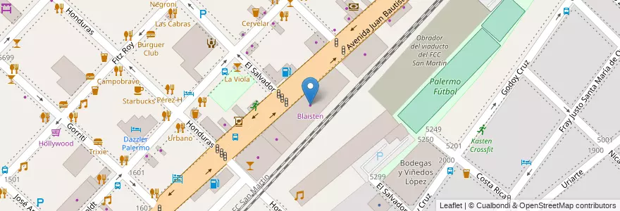 Mapa de ubicacion de Blaisten, Palermo en آرژانتین, Ciudad Autónoma De Buenos Aires, Buenos Aires.