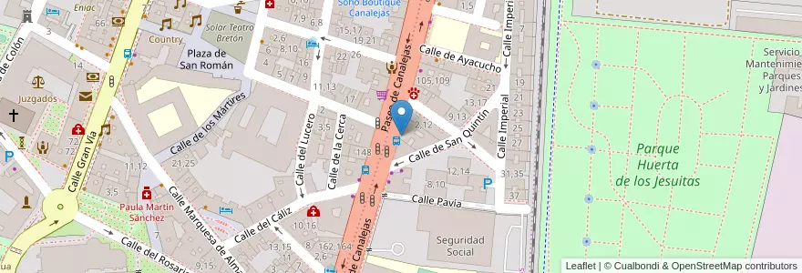 Mapa de ubicacion de Blanca Santos Alonso en Spagna, Castilla Y León, Salamanca, Campo De Salamanca, Salamanca.