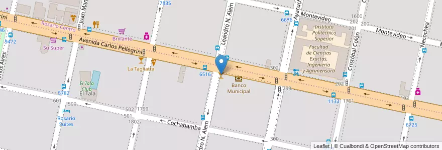 Mapa de ubicacion de Blanco Hnos. en الأرجنتين, سانتا في, Departamento Rosario, Municipio De Rosario, روساريو.