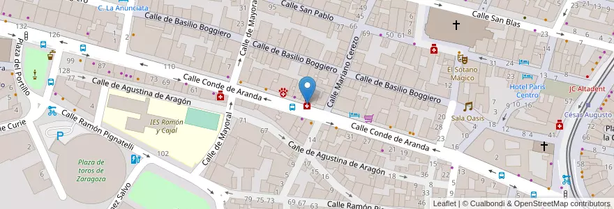 Mapa de ubicacion de Blas Bernad, Luis Ignacio en Spanien, Aragonien, Saragossa, Zaragoza, Saragossa.