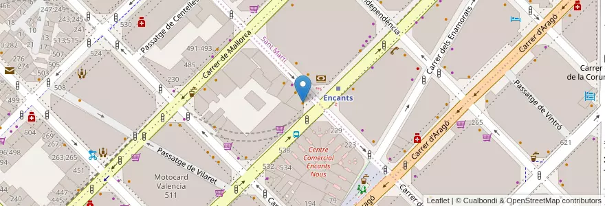 Mapa de ubicacion de Blat-café Dos de Maig en اسپانیا, Catalunya, Barcelona, Barcelonès, Barcelona.