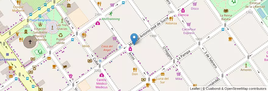 Mapa de ubicacion de Blend House, Belgrano en 아르헨티나, Ciudad Autónoma De Buenos Aires, 부에노스아이레스, Comuna 13.