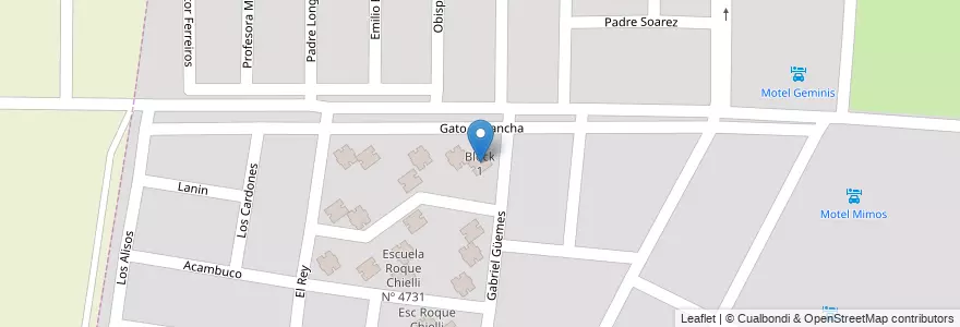 Mapa de ubicacion de Block 1 en Arjantin, Salta, Capital, Municipio De Salta.