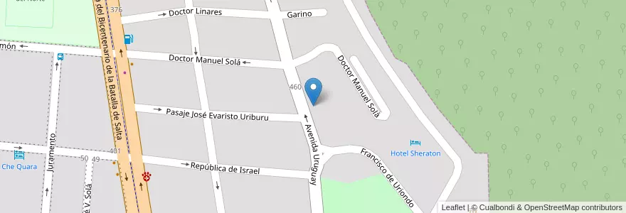 Mapa de ubicacion de BLOCK 18B en 아르헨티나, Salta, Capital, Municipio De Salta, Salta.