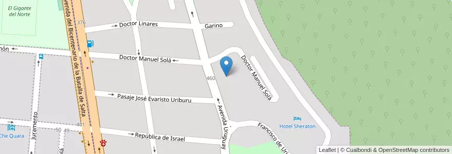 Mapa de ubicacion de BLOCK 19 en アルゼンチン, サルタ州, Capital, Municipio De Salta, Salta.