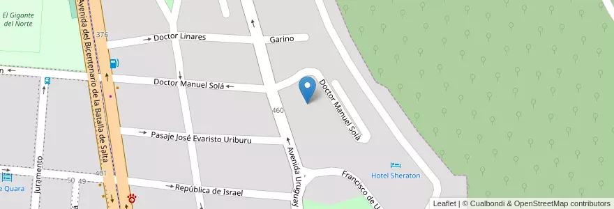 Mapa de ubicacion de BLOCK 20 en 아르헨티나, Salta, Capital, Municipio De Salta, Salta.