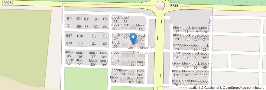 Mapa de ubicacion de Block 34 en アルゼンチン, サルタ州, Capital, Municipio De Salta.