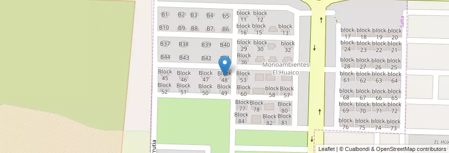 Mapa de ubicacion de Block 48 en 아르헨티나, Salta, Capital, Municipio De Salta, Salta.