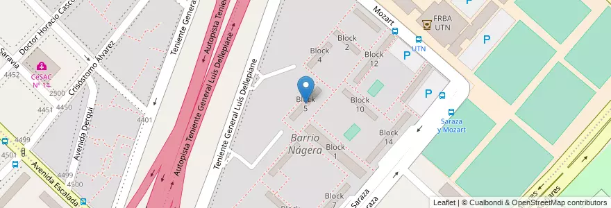 Mapa de ubicacion de Block 5, Villa Lugano en Argentinien, Ciudad Autónoma De Buenos Aires, Comuna 9, Buenos Aires, Comuna 8.