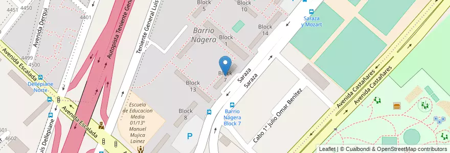 Mapa de ubicacion de Block 7, Villa Lugano en Argentine, Ciudad Autónoma De Buenos Aires, Buenos Aires, Comuna 8.
