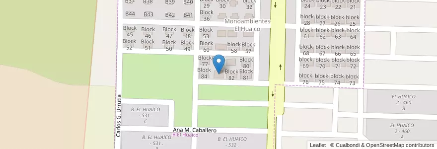 Mapa de ubicacion de Block 83 en الأرجنتين, Salta, Capital, Municipio De Salta, Salta.