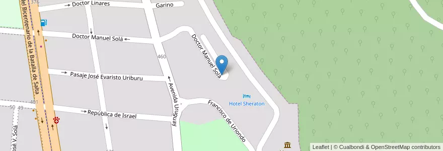 Mapa de ubicacion de BLOCK 9A en 아르헨티나, Salta, Capital, Municipio De Salta.