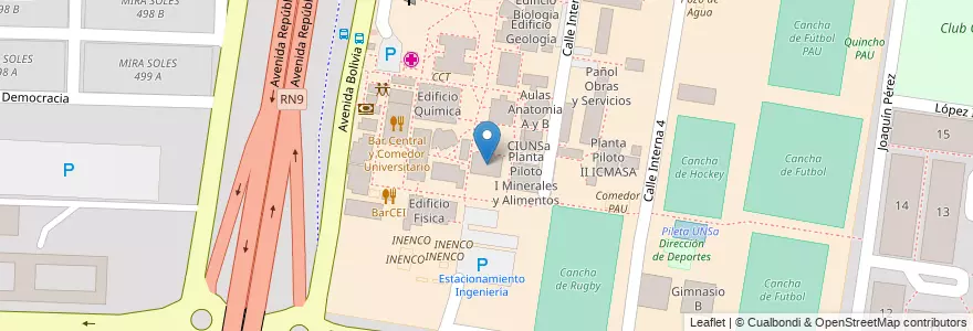 Mapa de ubicacion de Block B Facultad de Ingenieria en Argentinië, Salta, Capital, Municipio De Salta, Salta.