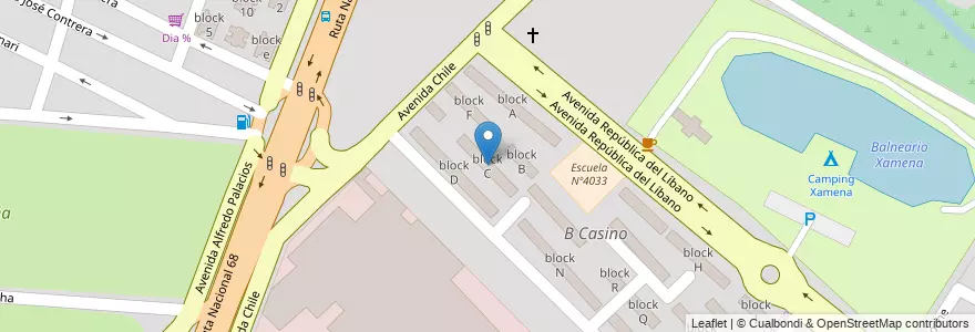 Mapa de ubicacion de block C en Argentine, Salta, Capital, Municipio De Salta, Salta.