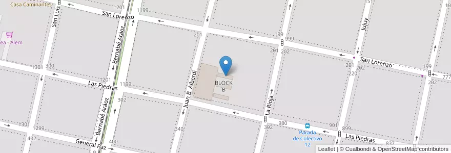 Mapa de ubicacion de BLOCK C en 阿根廷, Tucumán, San Miguel De Tucumán, Departamento Capital, San Miguel De Tucumán.
