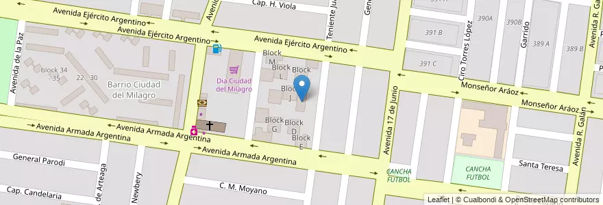 Mapa de ubicacion de Block C en Argentinien, Salta, Capital, Municipio De Salta, Salta.