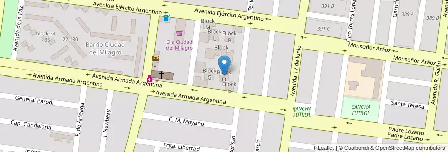 Mapa de ubicacion de Block D en الأرجنتين, Salta, Capital, Municipio De Salta, Salta.