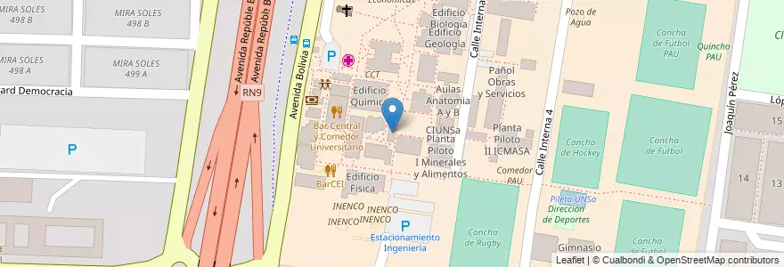 Mapa de ubicacion de Block de Sanitarios y Escalera en Arjantin, Salta, Capital, Municipio De Salta, Salta.