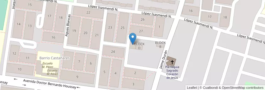Mapa de ubicacion de BLOCK E en Arjantin, Salta, Capital, Municipio De Salta, Salta.