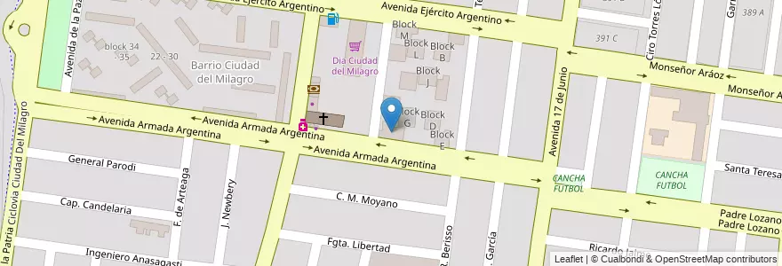 Mapa de ubicacion de Block F en Argentine, Salta, Capital, Municipio De Salta, Salta.