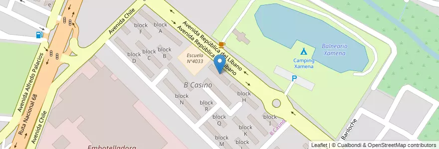Mapa de ubicacion de block G en 아르헨티나, Salta, Capital, Municipio De Salta, Salta.