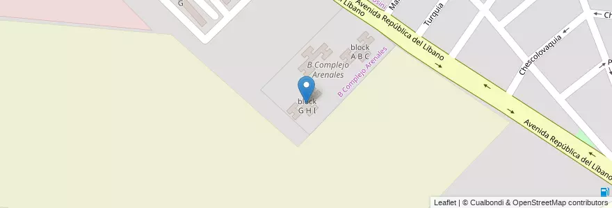 Mapa de ubicacion de block G H I en Arjantin, Salta, Capital, Municipio De Salta, Salta.