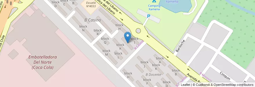 Mapa de ubicacion de block J en 阿根廷, Salta, Capital, Municipio De Salta, Salta.