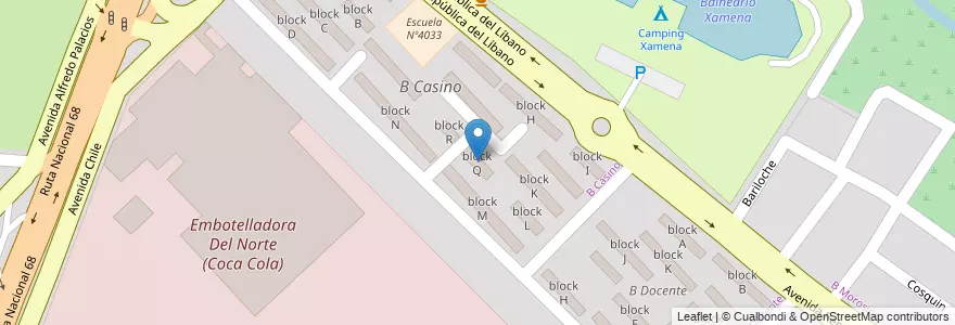 Mapa de ubicacion de block Q en الأرجنتين, Salta, Capital, Municipio De Salta, Salta.
