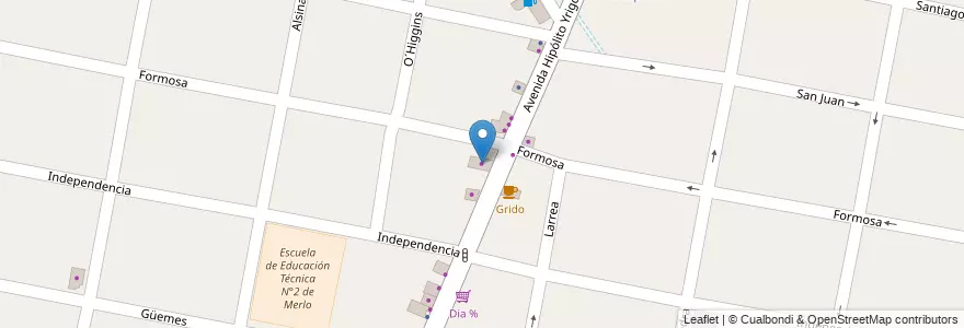 Mapa de ubicacion de Blog Express en Arjantin, Buenos Aires, Partido De Merlo, Merlo.