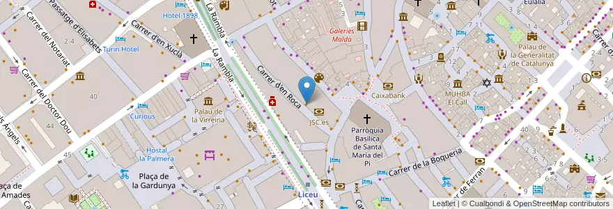 Mapa de ubicacion de Blondie Bar en Sepanyol, Catalunya, Barcelona, Barcelonès, Barcelona.