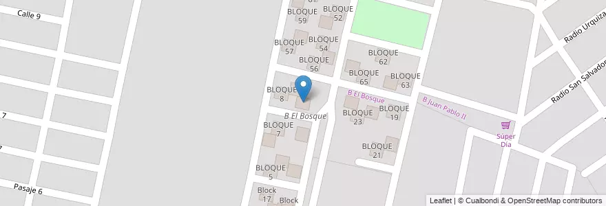 Mapa de ubicacion de BLOQUE 1 en 阿根廷, Salta, Capital, Municipio De Salta, Salta.