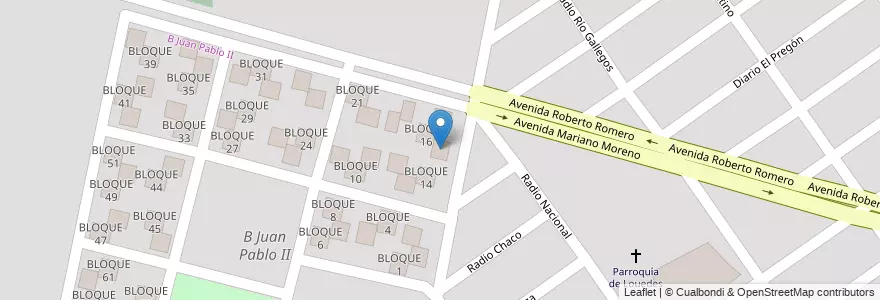 Mapa de ubicacion de BLOQUE 15 en 아르헨티나, Salta, Capital, Municipio De Salta, Salta.