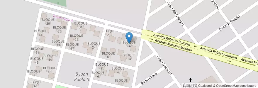 Mapa de ubicacion de BLOQUE 16 en 阿根廷, Salta, Capital, Municipio De Salta, Salta.