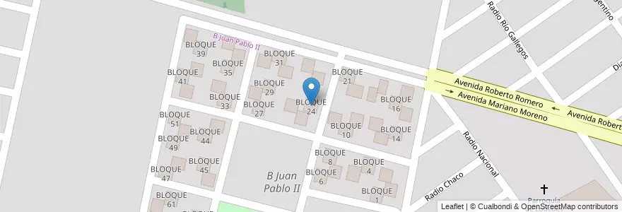 Mapa de ubicacion de BLOQUE 24 en آرژانتین, Salta, Capital, Municipio De Salta, Salta.
