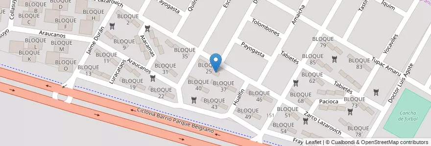 Mapa de ubicacion de BLOQUE 26 en الأرجنتين, Salta, Capital, Municipio De Salta, Salta.