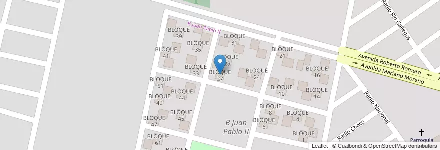 Mapa de ubicacion de BLOQUE 27 en Аргентина, Сальта, Capital, Municipio De Salta, Salta.