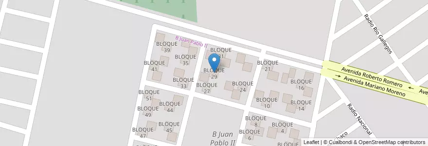 Mapa de ubicacion de BLOQUE 29 en アルゼンチン, サルタ州, Capital, Municipio De Salta, Salta.