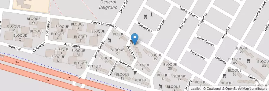 Mapa de ubicacion de BLOQUE 29 en 아르헨티나, Salta, Capital, Municipio De Salta, Salta.