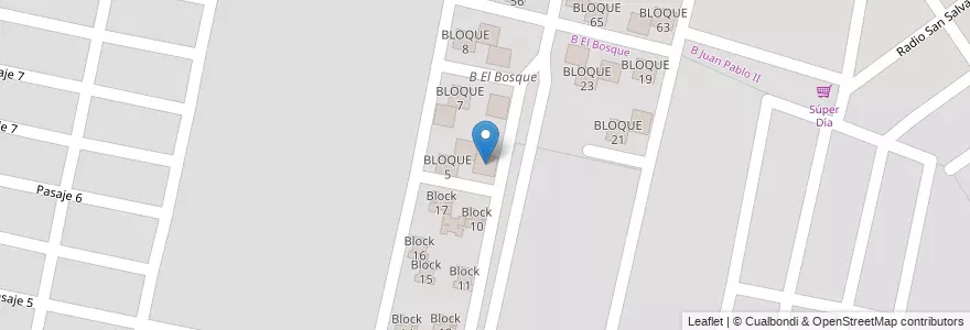 Mapa de ubicacion de BLOQUE 3 en アルゼンチン, サルタ州, Capital, Municipio De Salta, Salta.