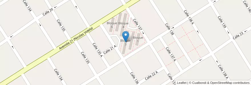 Mapa de ubicacion de Bloque 3 en Argentinië, Buenos Aires, Partido De Berazategui, Berazategui.