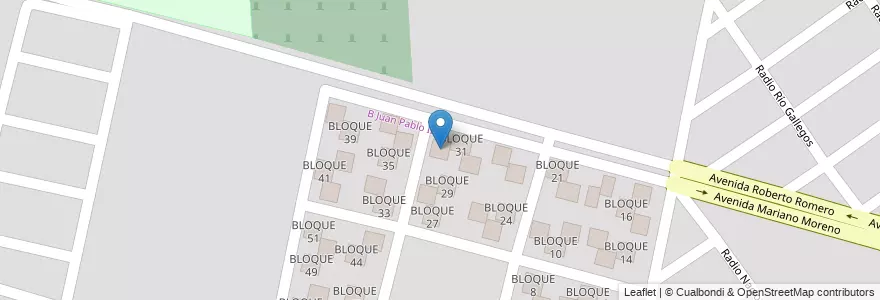 Mapa de ubicacion de BLOQUE 32 en アルゼンチン, サルタ州, Capital, Municipio De Salta, Salta.